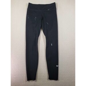 Nike Pants Womens Medium Black Dri Fit Leggings Elastic Waist Mid Rise Pull On